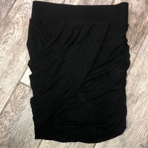 Express Black Draped Ruched Stretch Mini Skirt Size Small